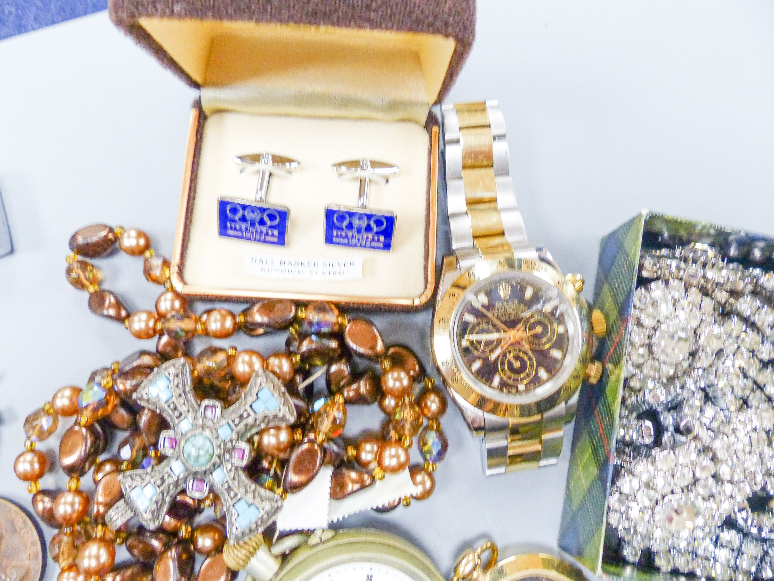 Medals, costume jewellery etc.